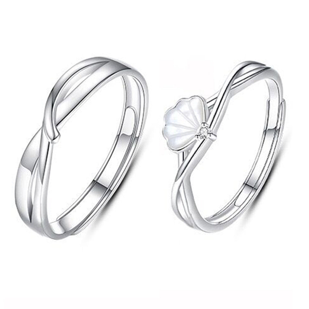 Shell Couple Shape Simple And Light Luxury Rings