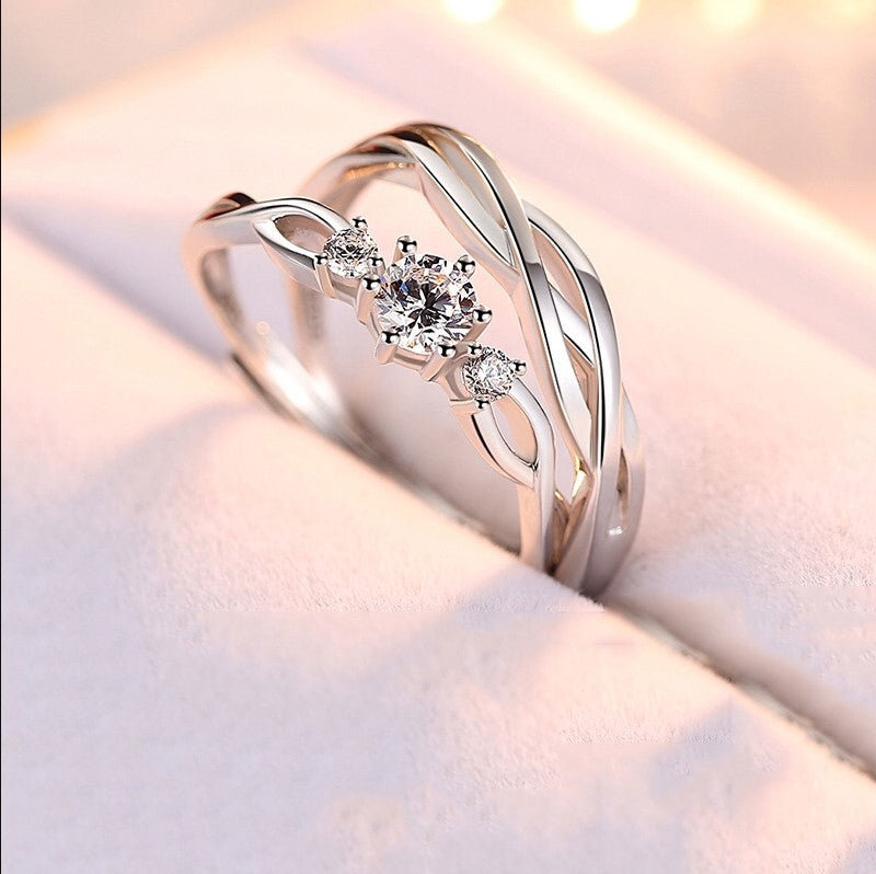 Women's & Men's Korean Style Couple Cord For Braiding One Pair Simple Fashion Rings