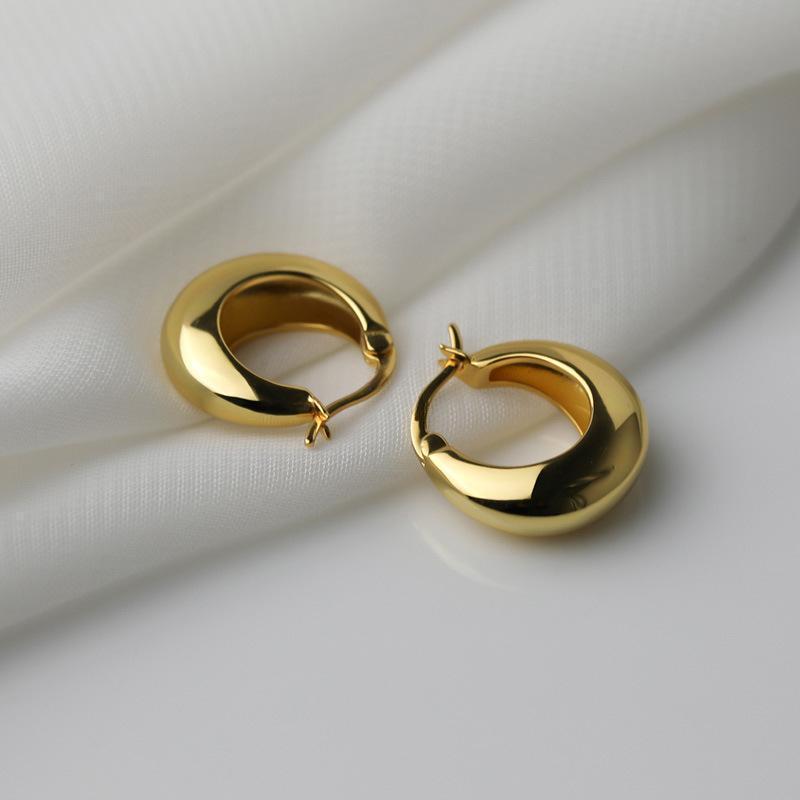 Simple Glossy Circle Clip Design Round Popular Ear Buckle