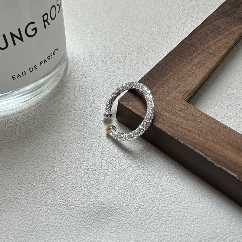 Korean Style Niche Texture Contrast Color Simple Rings