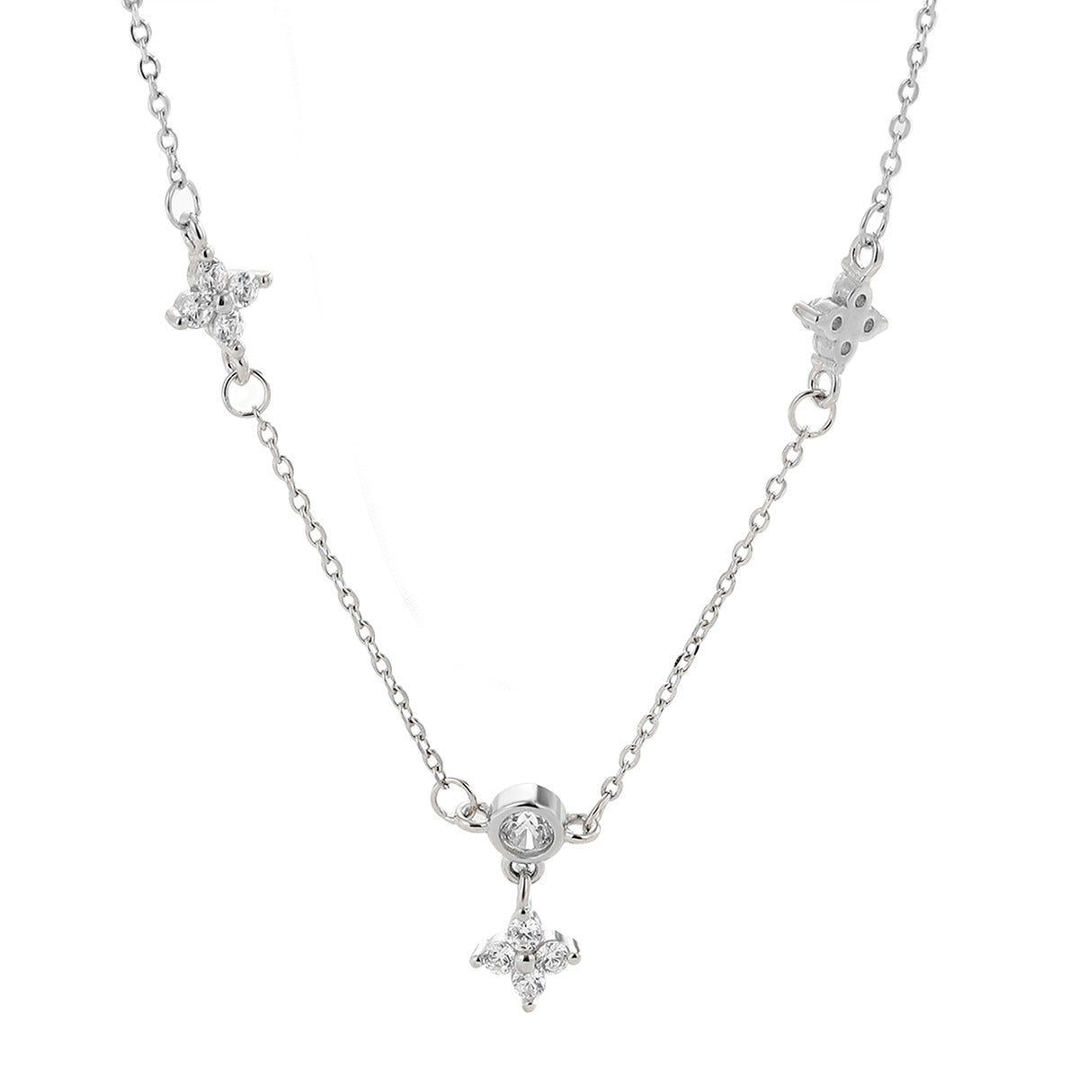 Women's Diamond Clover Temperamental Minority High-grade Ornament Light Necklaces