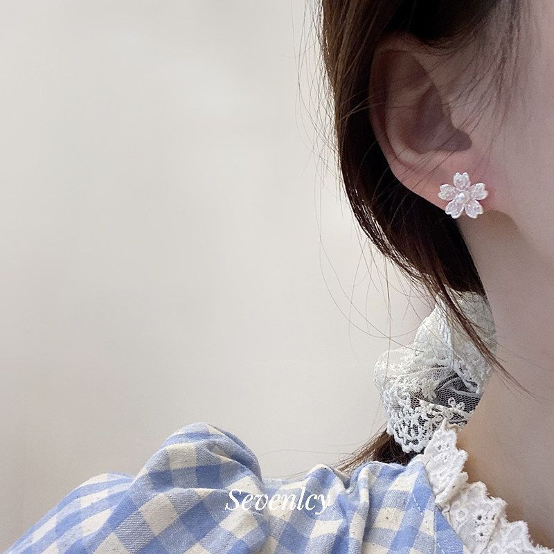 Cherry Blossom Special Interest Cute Flowers Fresh Spring Story Flower Earrings