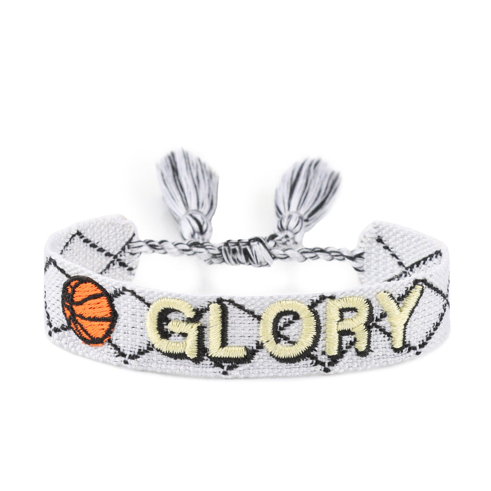 Basketball Sports Woven Curry James Lakers Carrying Strap English Bracelets