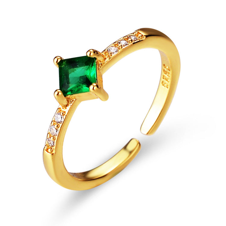 Light Luxury Niche Design Diamond Open Rings