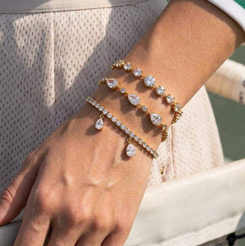 Ding Stainless Steel Twin Style Light Bracelets