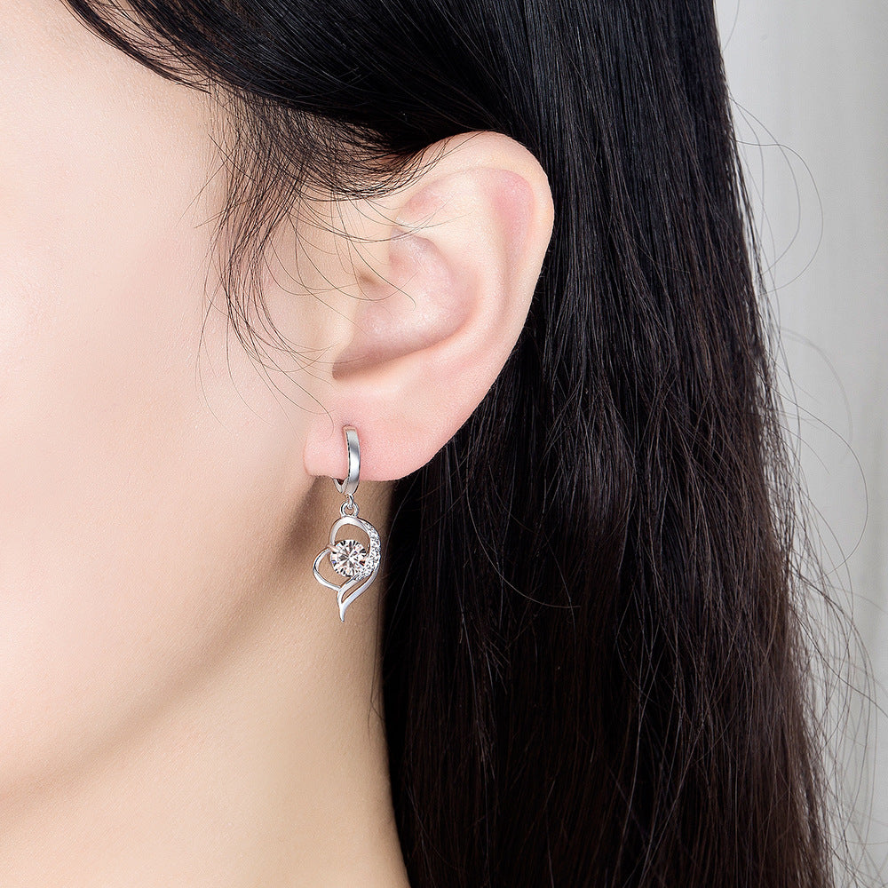 Boucles d'oreilles mi-longues pour femmes, ornements d'oreilles doux et gracieux, à la mode