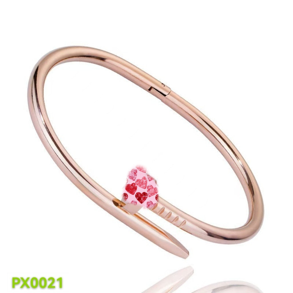 Women's Steel Not Easy To Fade Diamond Nail Bracelet
