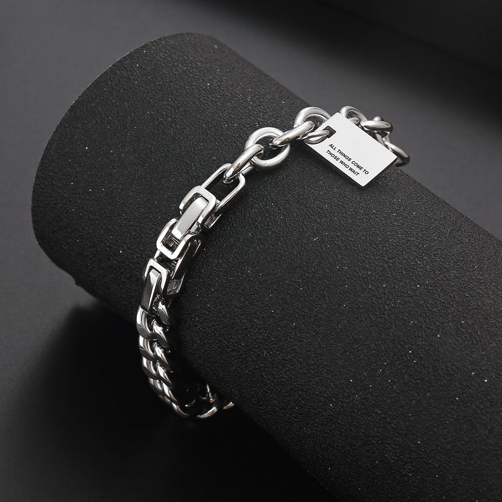 Men's Steel Trendy Couple Accessories Hand Jewelry Bracelets