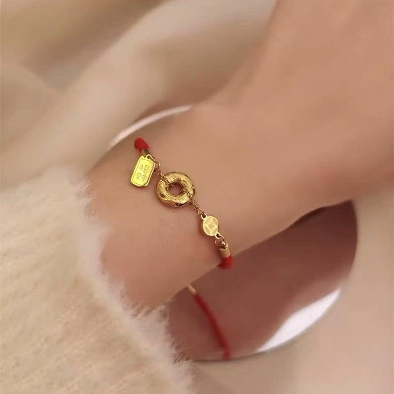 Red Rope Hand Strap Lucky Word Bracelets – Nutricaodiaria