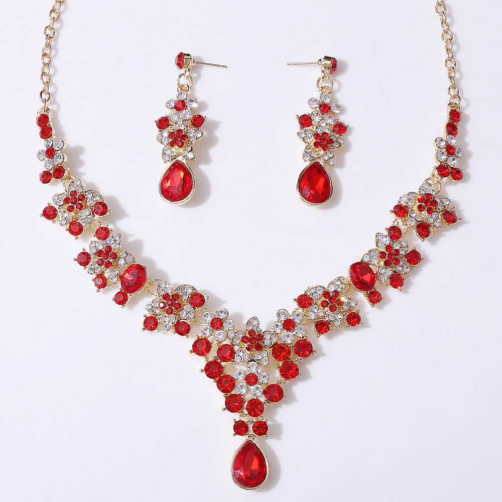 Fashionable Elegant Crystal Bridal Suit Rhinestone Necklaces