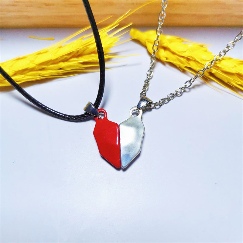 Women's & Men's Love Magnet Couple Color Matching Minimalist Creative Stone Necklaces