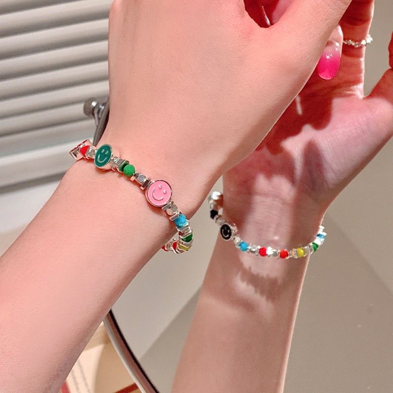 Beaded Smiley Female Light Luxury Minority Exquisite Bracelets