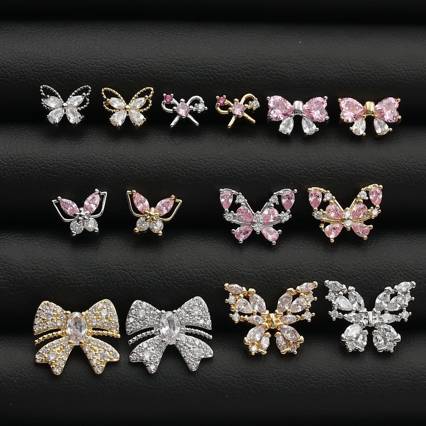 Heart-shaped Zircon Ear Bone Korean Style Light Luxury Titanium Steel Stud Earrings