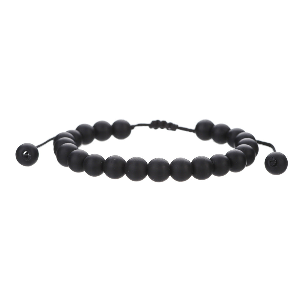 Herren-Tigerauge-Vulkan-Weiß-Türkis-gewebte Essential-Armbänder