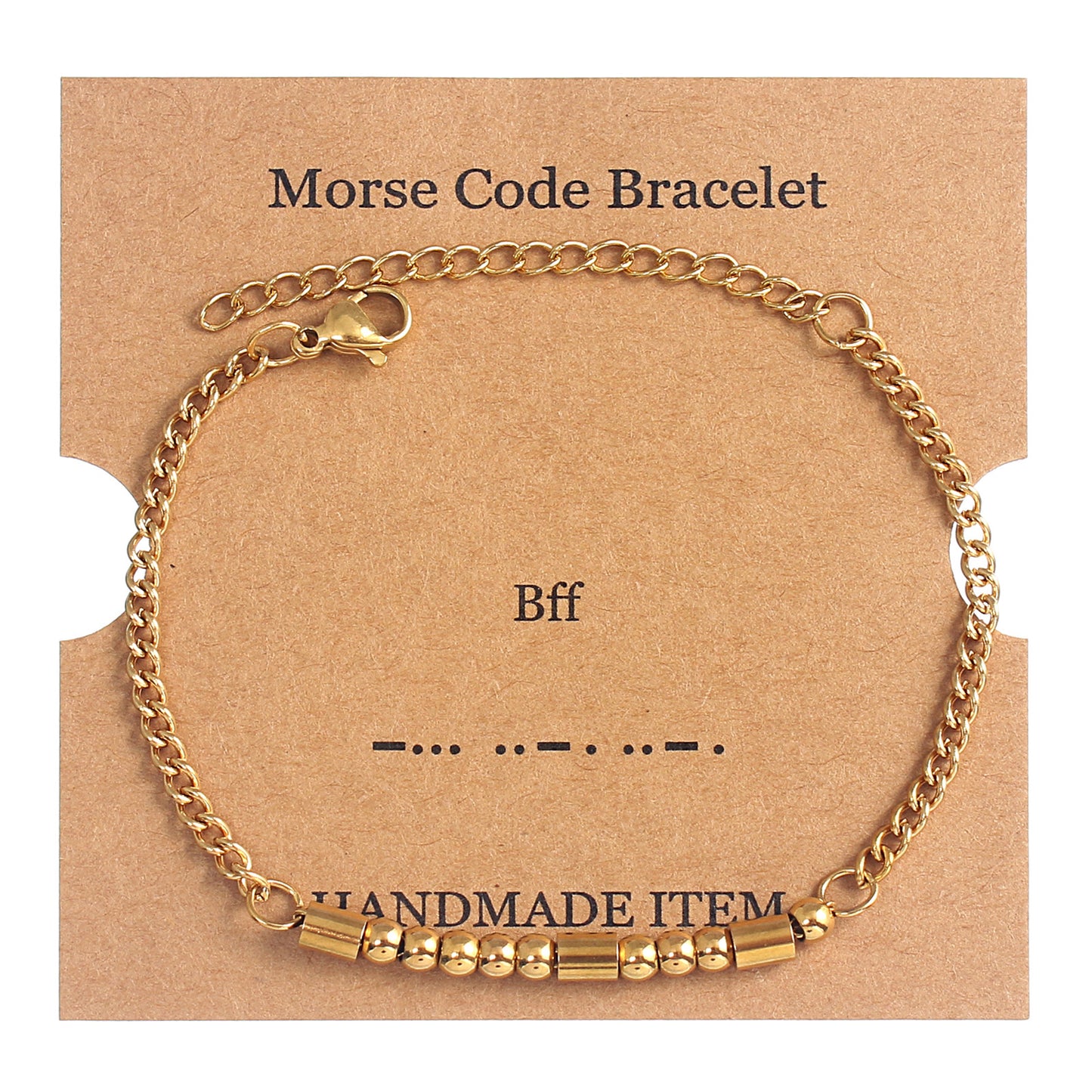 Women's Stainless Steel Gold Moss Password Letter Bracelets