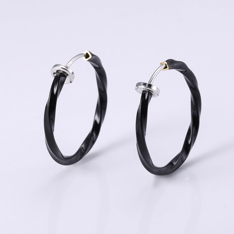 Versatile Glamorous Exaggerated Spring Twisted Big Ear Clip