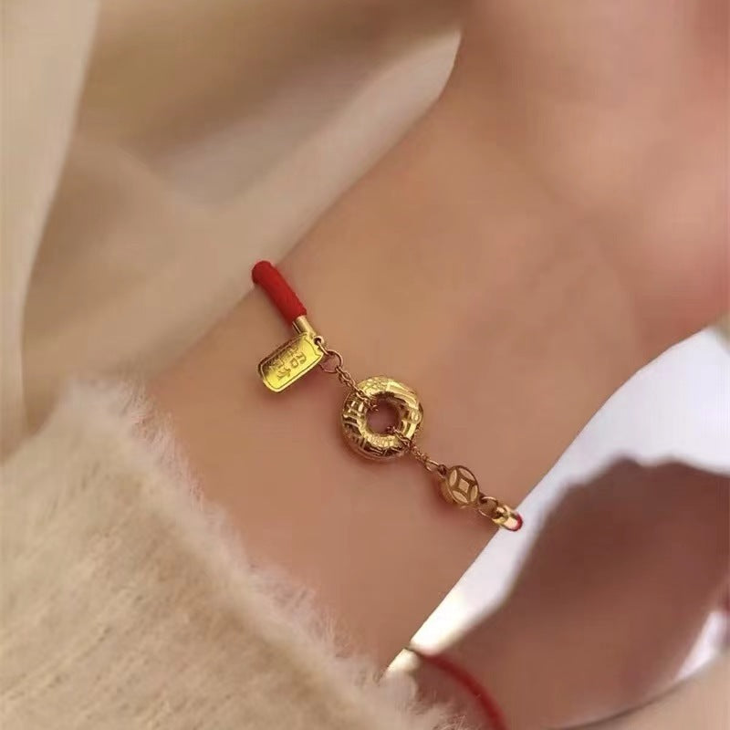 Red Rope Hand Strap Lucky Word Bracelets