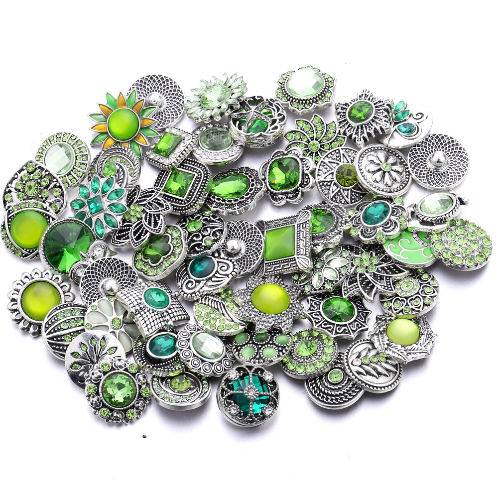 Versatile Solid Color Spot Drill Buttons Bracelets