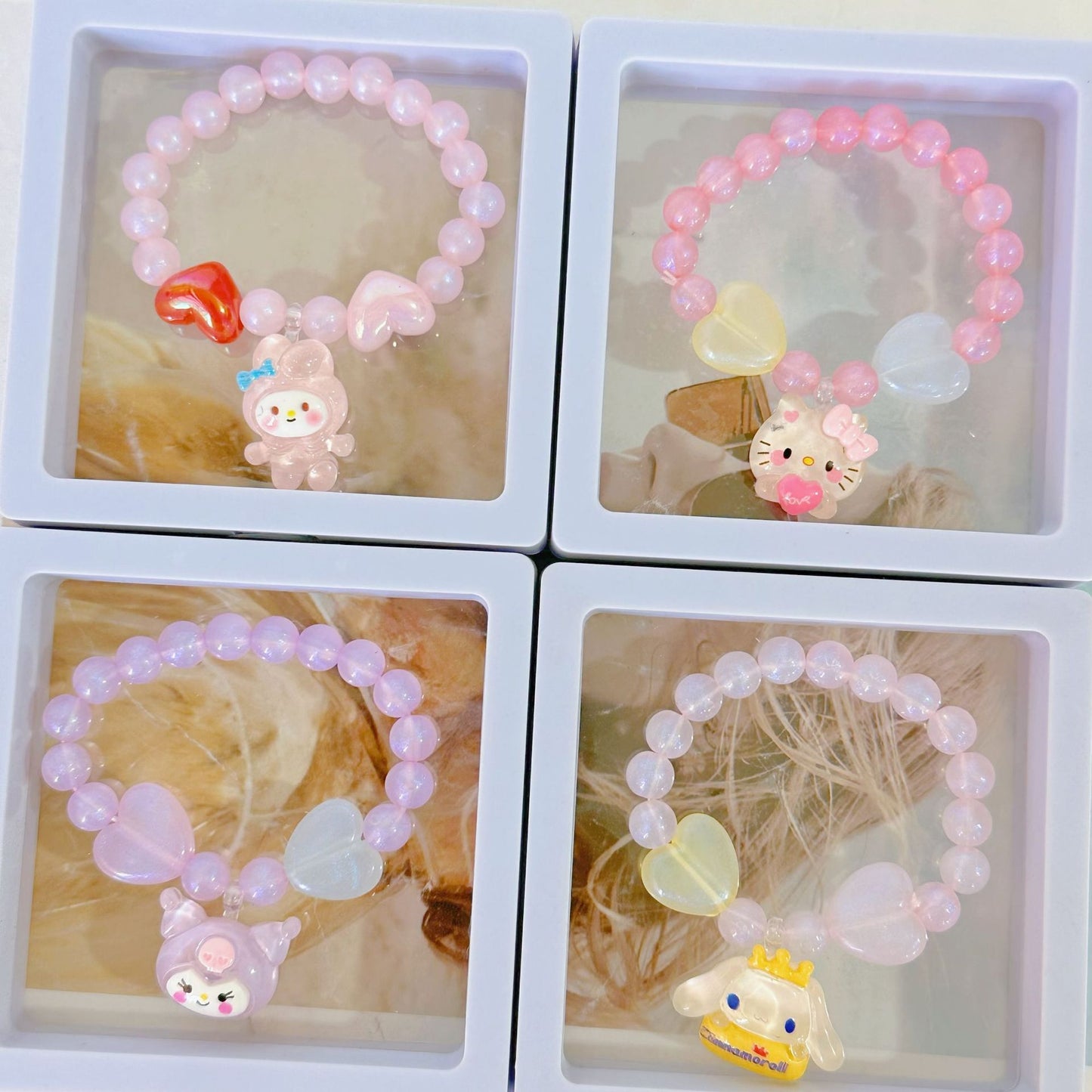 Bracelets de bijoux en forme de clown mignon en perles de dessin animé pour enfants