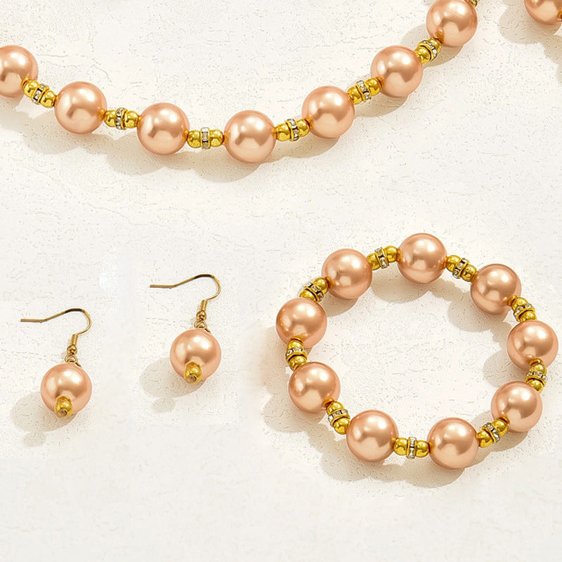 Women's Special Interest Light Luxury American Vintage Pearl Simple Jewelry Set