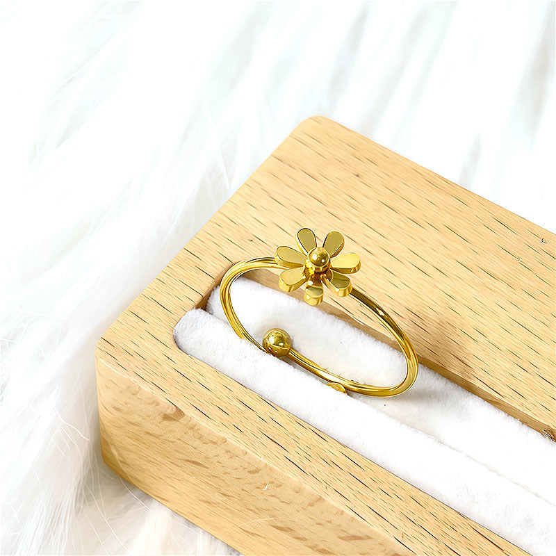 Personality Trendy Simple All Match Index Finger Sweet Little Daisy Ring