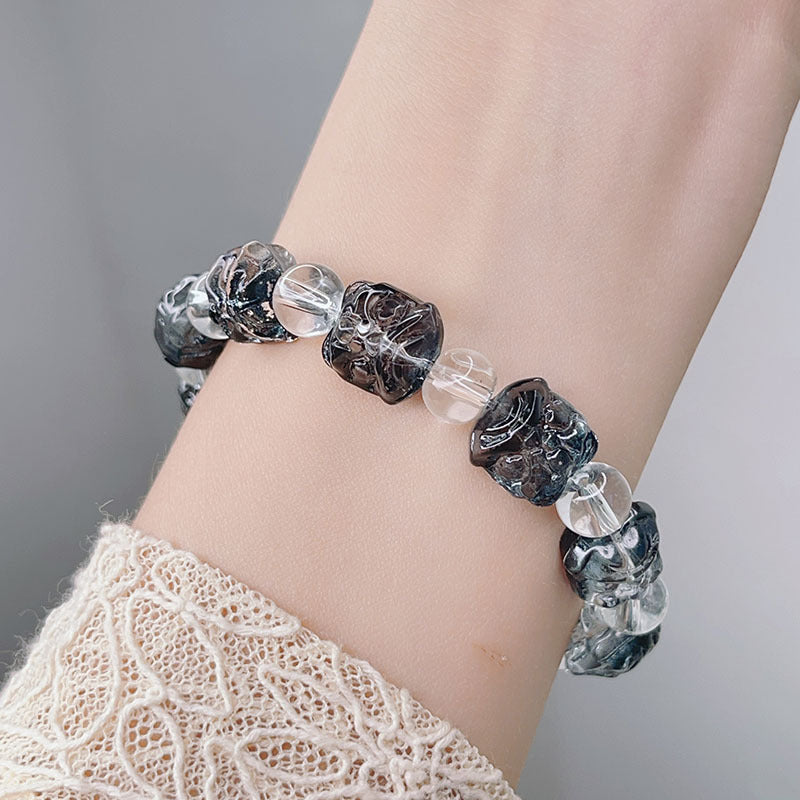 Chinese Style Ten Glaze Lion Female Bracelets