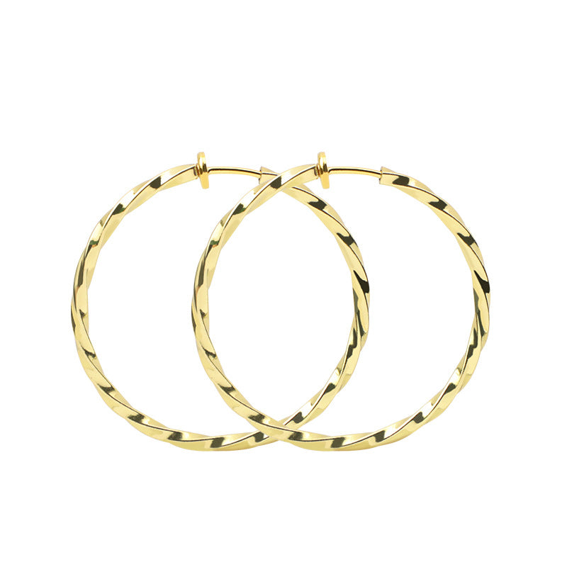 Versatile Glamorous Exaggerated Spring Twisted Big Ear Clip