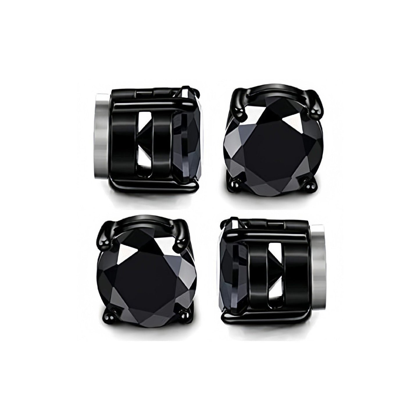 Zircon Stainless Steel Magnet Clips Couple Ear Clip