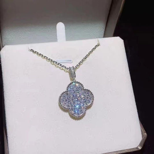 Women's Diamond Four-leaf Clover Classic Fashion Temperament Affordable Luxury Style Four Jewelry Set