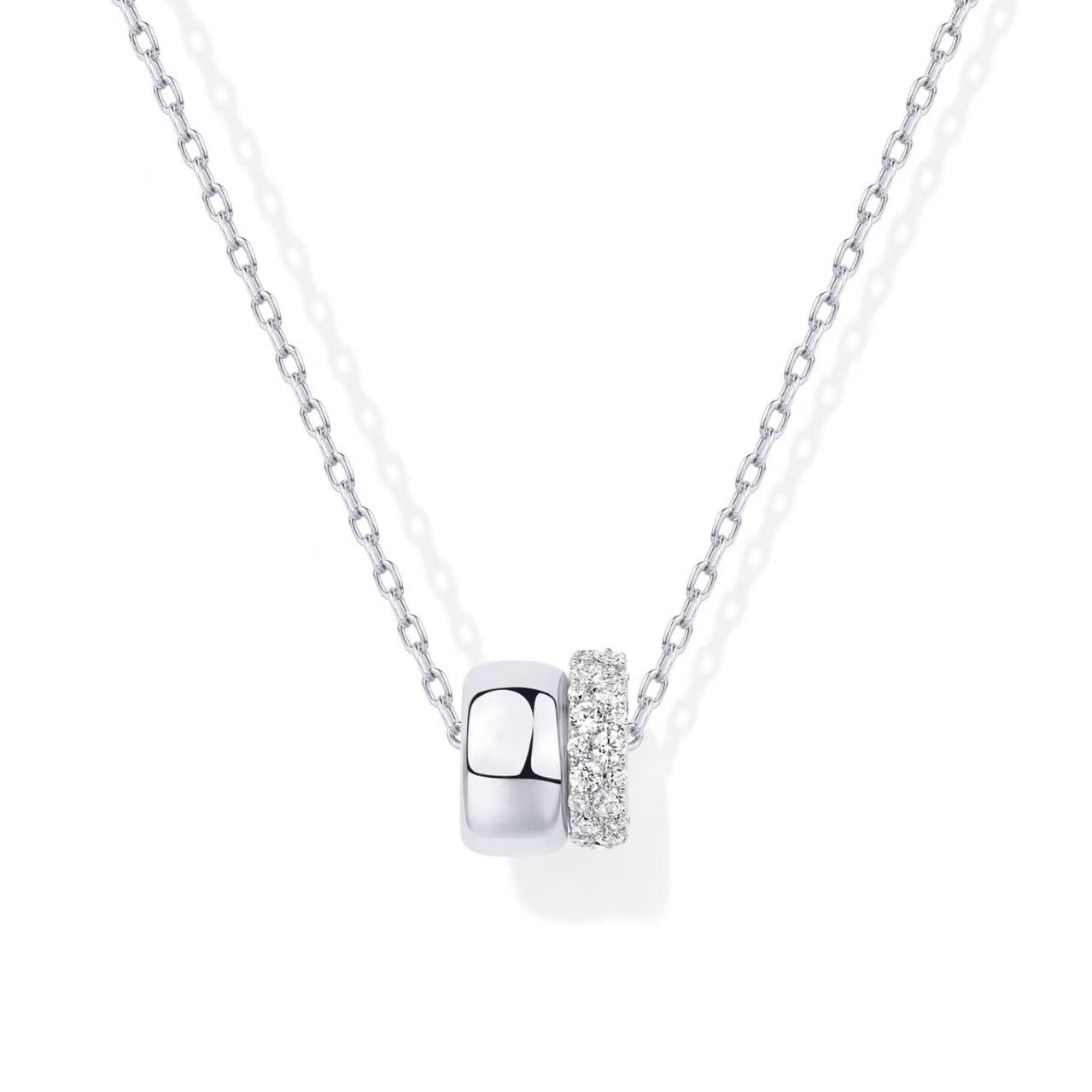 Double Full Diamond Small Waist Female Rings