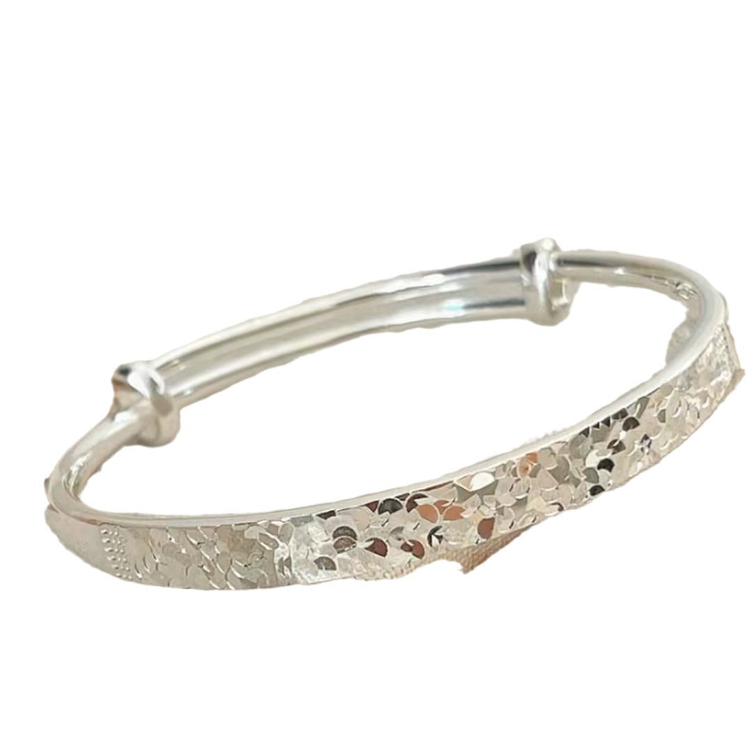 Women's Mush Ice Push-pull Fashion Temperament Crushed Pattern Solid Bracelets