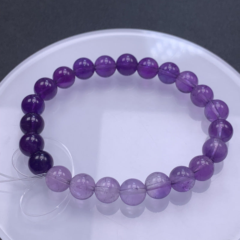 Natural Gradient Color Amethyst Transparent Jewelry Bracelets