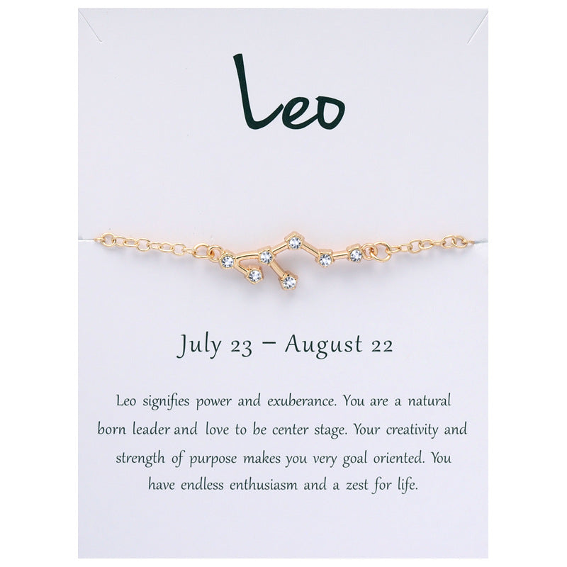 Bracelets de carte de constellation en strass Constellations de diamant Twee