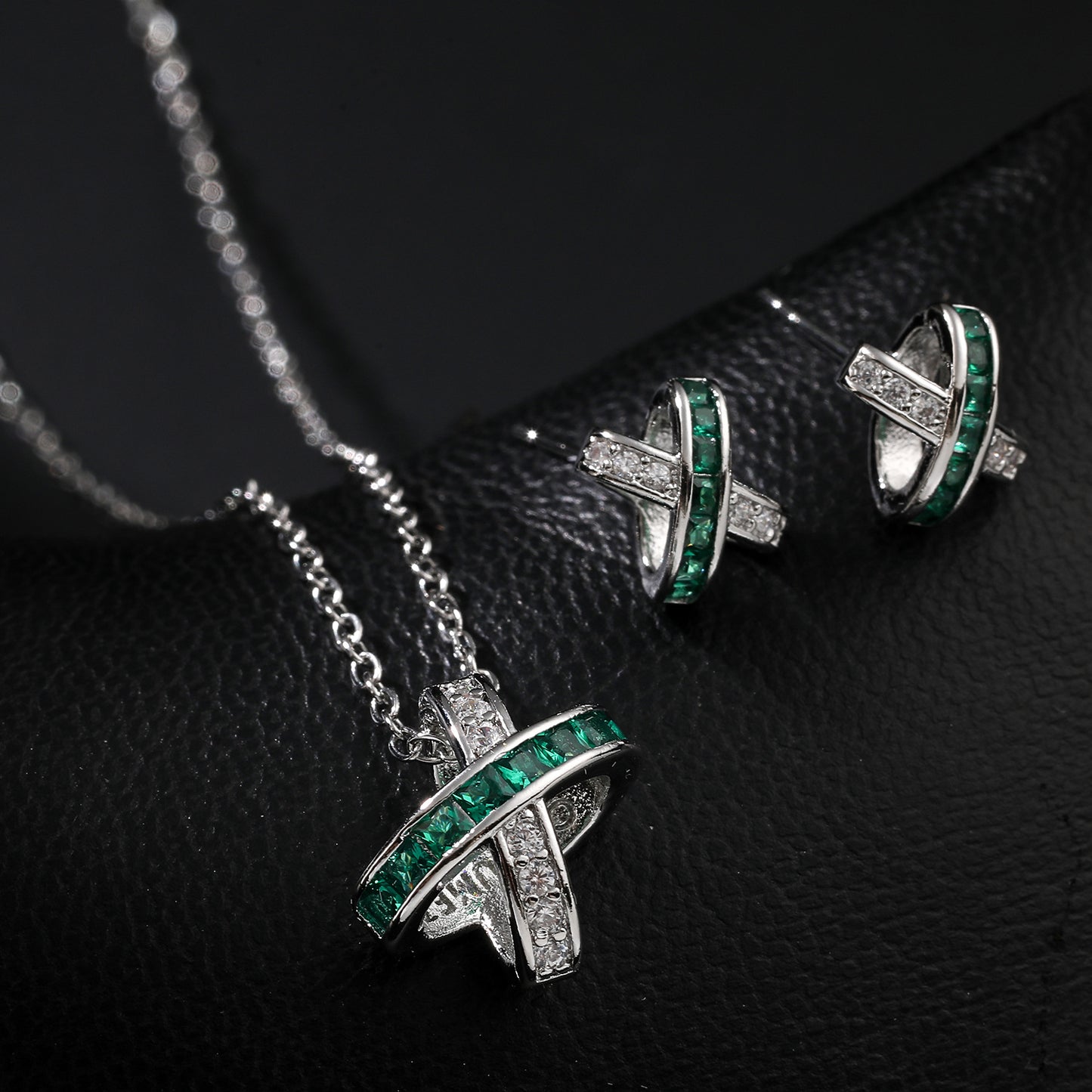 Copper Plated Gold Combination Fashion Versatile Jewelry Set