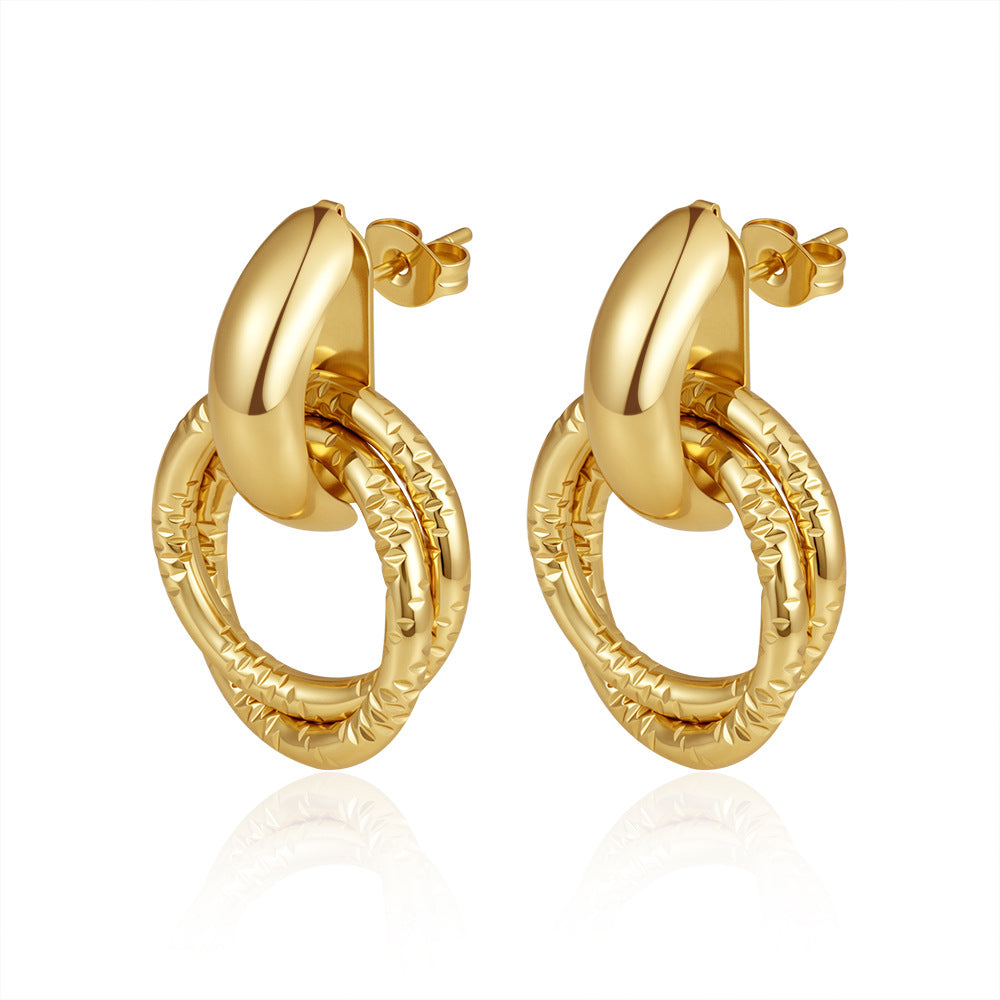 Women's Fashion Trendy Light Luxury Stainless Steel Rings
