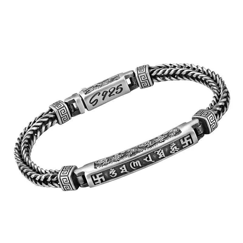 Men's Mantra Pattern Hand-woven Couple Hipster Ethnic Bracelets