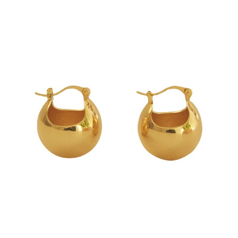 Women's Song Retro Matte High-grade Small Balls Earrings