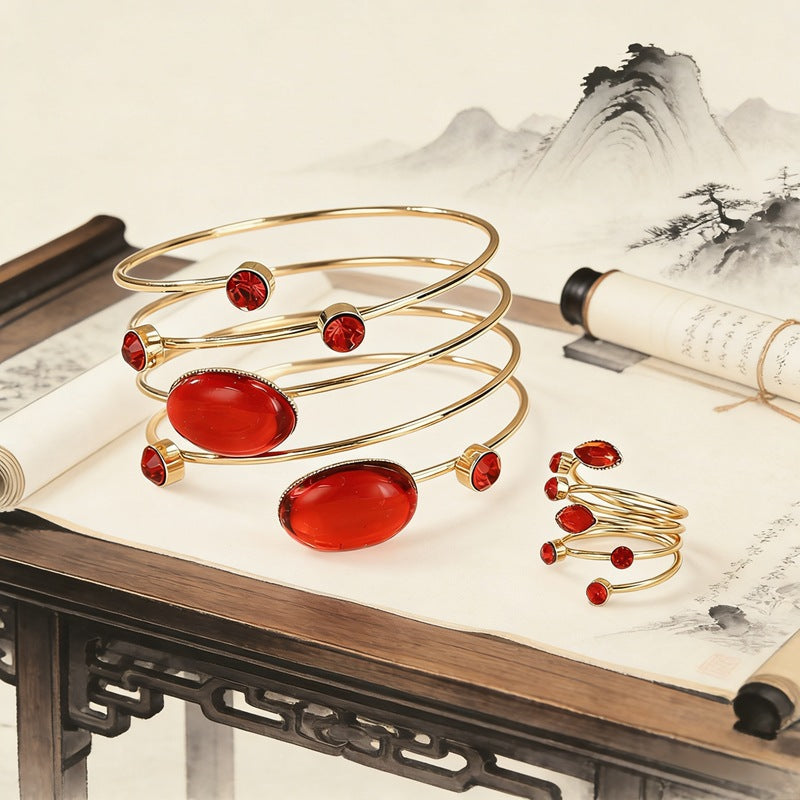 Women's Armband Fashion Flower Leaf Retractable High-grade Bracelets