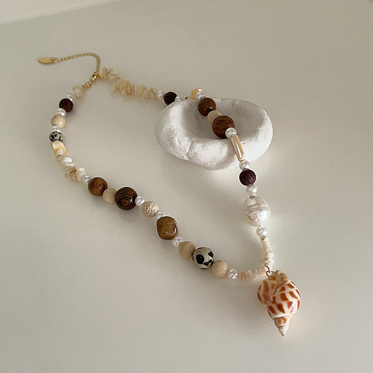 Chinese Style Natural Stone Shell Conch Bracelets