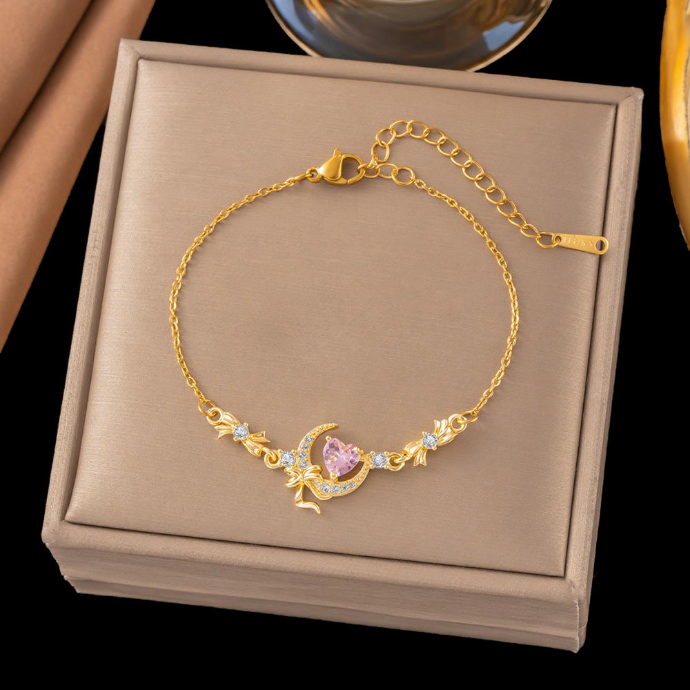 Bow Female Design Zircon High Sense Fashionable Bracelets