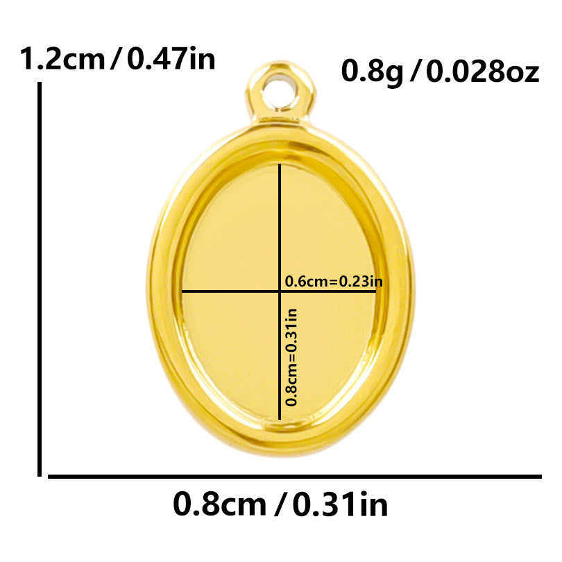 Stainless Steel Oval Dial Parts Handmade Vacuum Necklace
