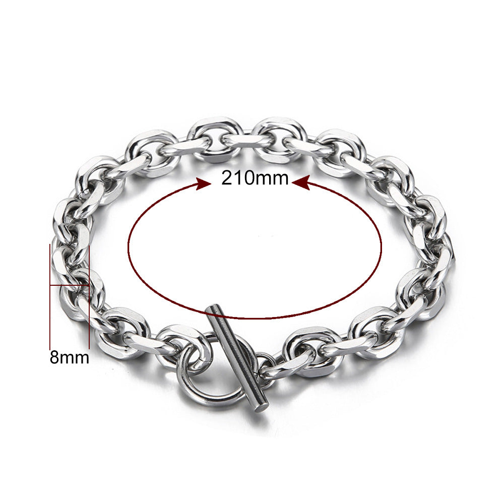 Retail Word Stainless Steel O-shaped Cross Bracelets