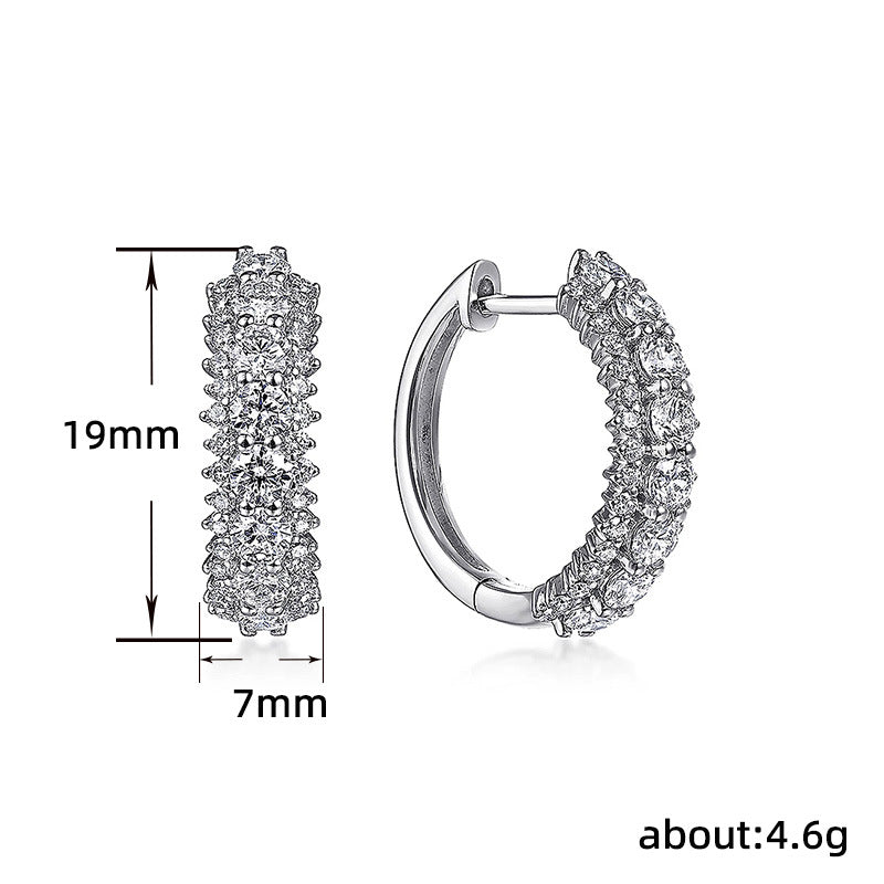 Hoop High-grade Fashionable Ear Clip Prom Earrings