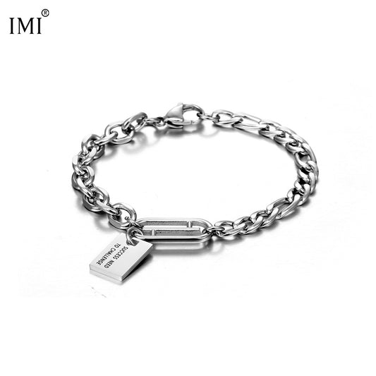 Herren-Titanstahl-Retro-personalisierte Hip-Hop-Armbänder