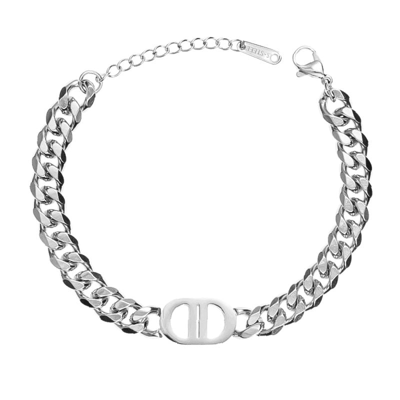 Women's Full Body Titanium Steel Graceful Personality Mori Chain Double Bracelets