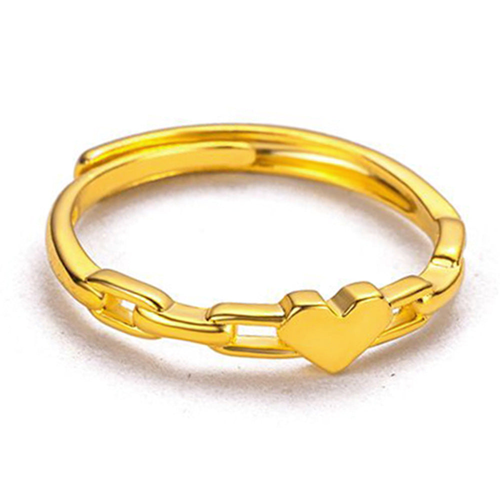 Minority Heart Of Gold Opening Adjustable Fashion Rings