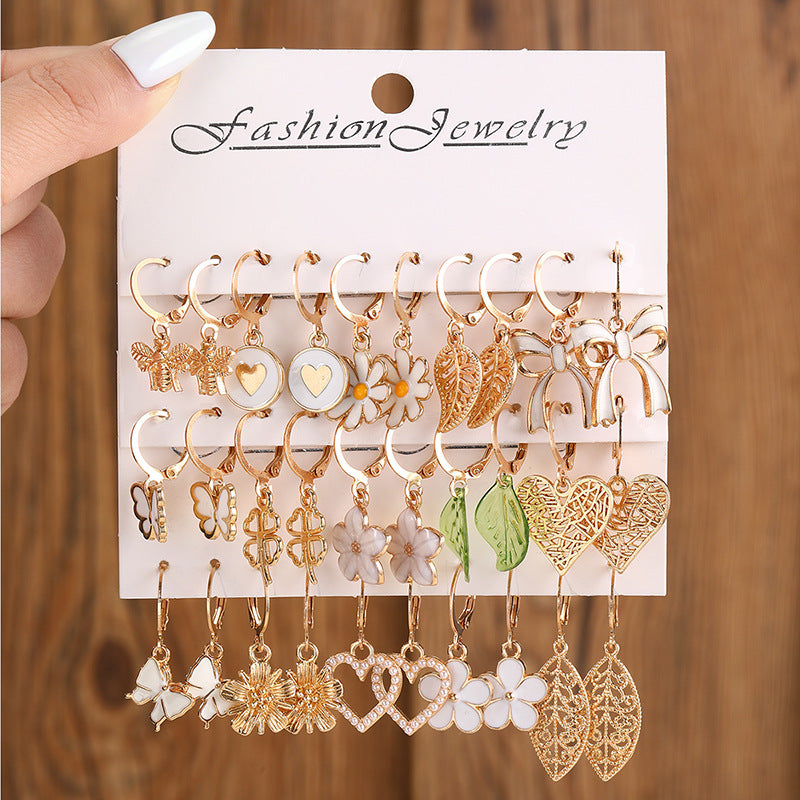 Butterfly Love Design Cute Geometric Creative Modeling Earrings