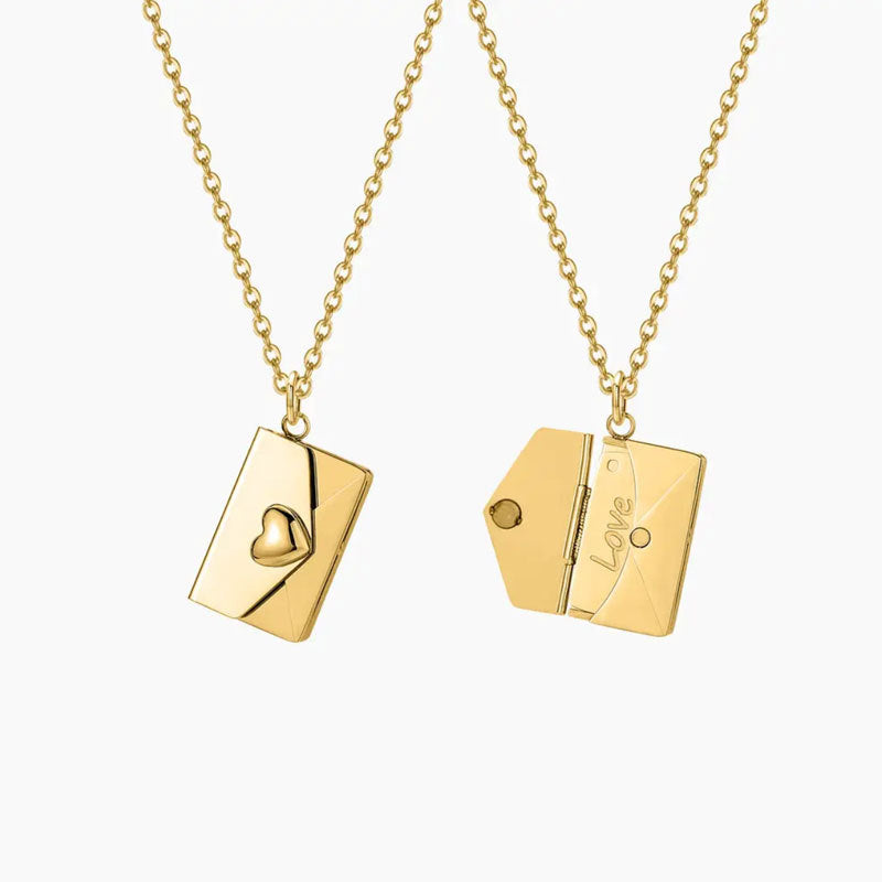 Colorfast Couple Book Personalized Love Open Close Sweater Necklaces