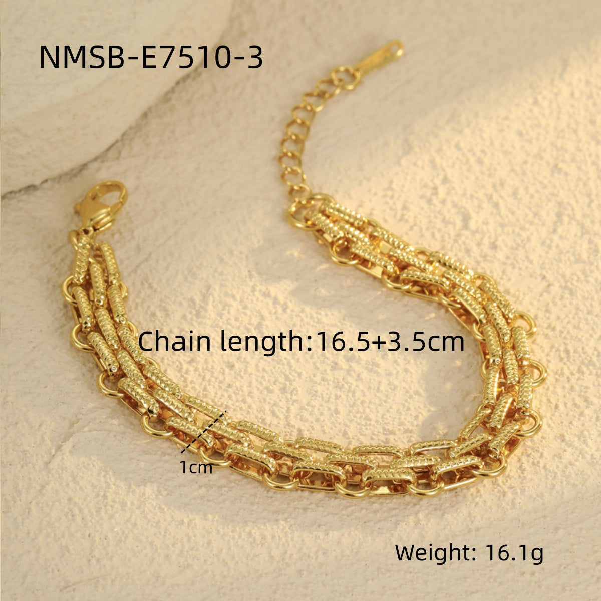 Stainless Steel Gold-plated Chain Series Female Advanced Jewelry Set