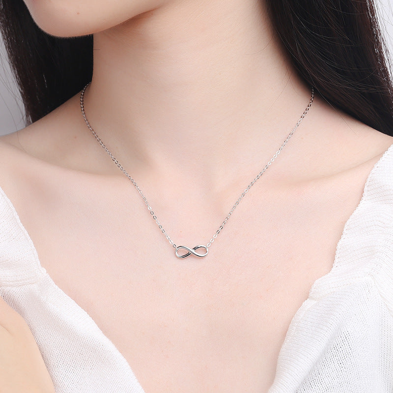 Women's Love Interwoven Infinite Symbol Sterling Sier Necklaces